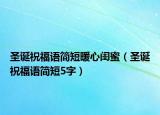 圣誕祝福語簡短暖心閨蜜（圣誕祝福語簡短5字）