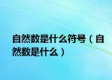 自然數(shù)是什么符號(hào)（自然數(shù)是什么）