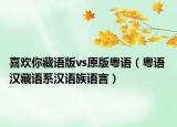 喜歡你藏語(yǔ)版vs原版粵語(yǔ)（粵語(yǔ) 漢藏語(yǔ)系漢語(yǔ)族語(yǔ)言）
