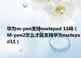華為m-pen支持matepad 11嗎（M-pen2怎么才能支持華為matepad11）