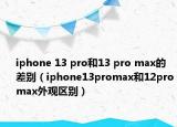 iphone 13 pro和13 pro max的差別（iphone13promax和12promax外觀區(qū)別）