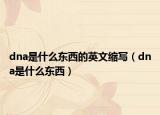 dna是什么東西的英文縮寫（dna是什么東西）