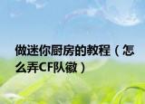 做迷你廚房的教程（怎么弄CF隊(duì)徽）