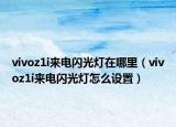 vivoz1i來(lái)電閃光燈在哪里（vivoz1i來(lái)電閃光燈怎么設(shè)置）