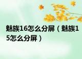 魅族16怎么分屏（魅族15怎么分屏）