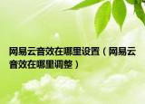 網(wǎng)易云音效在哪里設(shè)置（網(wǎng)易云音效在哪里調(diào)整）