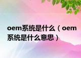 oem系統(tǒng)是什么（oem系統(tǒng)是什么意思）