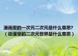 漫畫(huà)里的一次元二次元是什么意思?（動(dòng)漫里的二次元世界是什么意思）