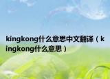 kingkong什么意思中文翻譯（kingkong什么意思）