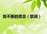 剪不斷的思念（歌詞）