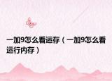 一加9怎么看運存（一加9怎么看運行內(nèi)存）