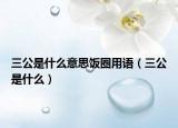 三公是什么意思飯圈用語(yǔ)（三公是什么）