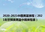 2020-2021中國男籃賽程（2021年世預(yù)賽男籃中國賽程表）