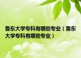魯東大學?？朴心男I(yè)（魯東大學專科有哪些專業(yè)）