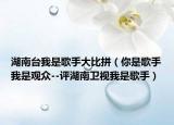 湖南臺(tái)我是歌手大比拼（你是歌手我是觀眾--評(píng)湖南衛(wèi)視我是歌手）