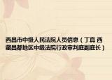 西昌市中級人民法院人員信息（丁真 西藏昌都地區(qū)中級法院行政審判庭副庭長）