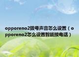 opporeno2撥號聲音怎么設(shè)置（opporeno2怎么設(shè)置智能接電話）