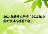 2014年動漫排行榜（2013年中國動漫排行榜前十名）
