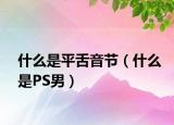 什么是平舌音節(jié)（什么是PS男）