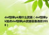 dnf劍宗pk用什么武器（dnf劍宗pk加點(diǎn)dnf劍宗pk武器裝備選擇2018）