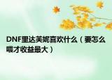 DNF里達(dá)芙妮喜歡什么（要怎么喂才收益最大）