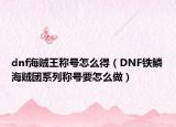 dnf海賊王稱號怎么得（DNF鐵鱗海賊團系列稱號要怎么做）