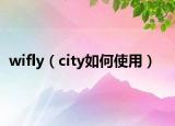 wifly（city如何使用）