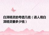 白澤精靈的號(hào)值幾錢（請(qǐng)人用白澤精靈要多少錢）