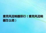麥克風(fēng)混響器排行（麥克風(fēng)混響器怎么調(diào)）