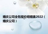 婚慶公司全包報價明細(xì)表2022（婚慶公司）