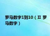 羅馬數(shù)字1到10（Ⅱ 羅馬數(shù)字）