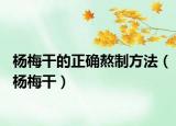 楊梅干的正確熬制方法（楊梅干）