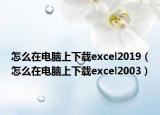 怎么在電腦上下載excel2019（怎么在電腦上下載excel2003）