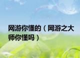 網游你懂的（網游之大師你懂嗎）