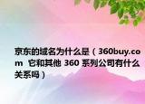 京東的域名為什么是（360buy.com  它和其他 360 系列公司有什么關(guān)系嗎）