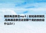 騷擾電話錄音mp3（誰知道夜騷擾..經(jīng)典通話錄音這里那個(gè)男的放的是什么DJ）