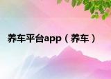 養(yǎng)車平臺app（養(yǎng)車）