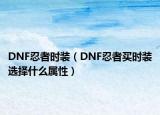 DNF忍者時裝（DNF忍者買時裝選擇什么屬性）