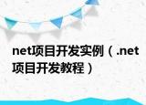 net項(xiàng)目開發(fā)實(shí)例（.net項(xiàng)目開發(fā)教程）