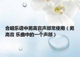 合唱樂(lè)譜中男高音聲部常使用（男高音 樂(lè)曲中的一個(gè)聲部）
