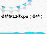 英特爾12代cpu（英特）