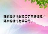 陸家嘴信托有限公司目前情況（陸家嘴信托有限公司）