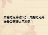 奔跑吧兄弟破5億（奔跑吧兄弟誰最受歡迎人氣排名）