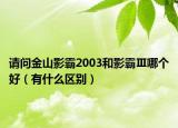 請(qǐng)問金山影霸2003和影霸Ⅲ哪個(gè)好（有什么區(qū)別）