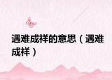 遇難成祥的意思（遇難成祥）