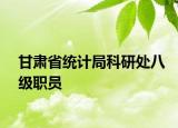 甘肅省統(tǒng)計(jì)局科研處八級(jí)職員