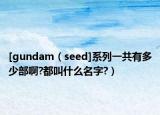 [gundam（seed]系列一共有多少部啊?都叫什么名字?）