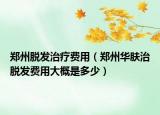鄭州脫發(fā)治療費用（鄭州華膚治脫發(fā)費用大概是多少）