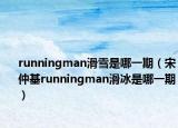 runningman滑雪是哪一期（宋仲基runningman滑冰是哪一期）