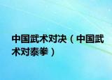 中國武術對決（中國武術對泰拳）